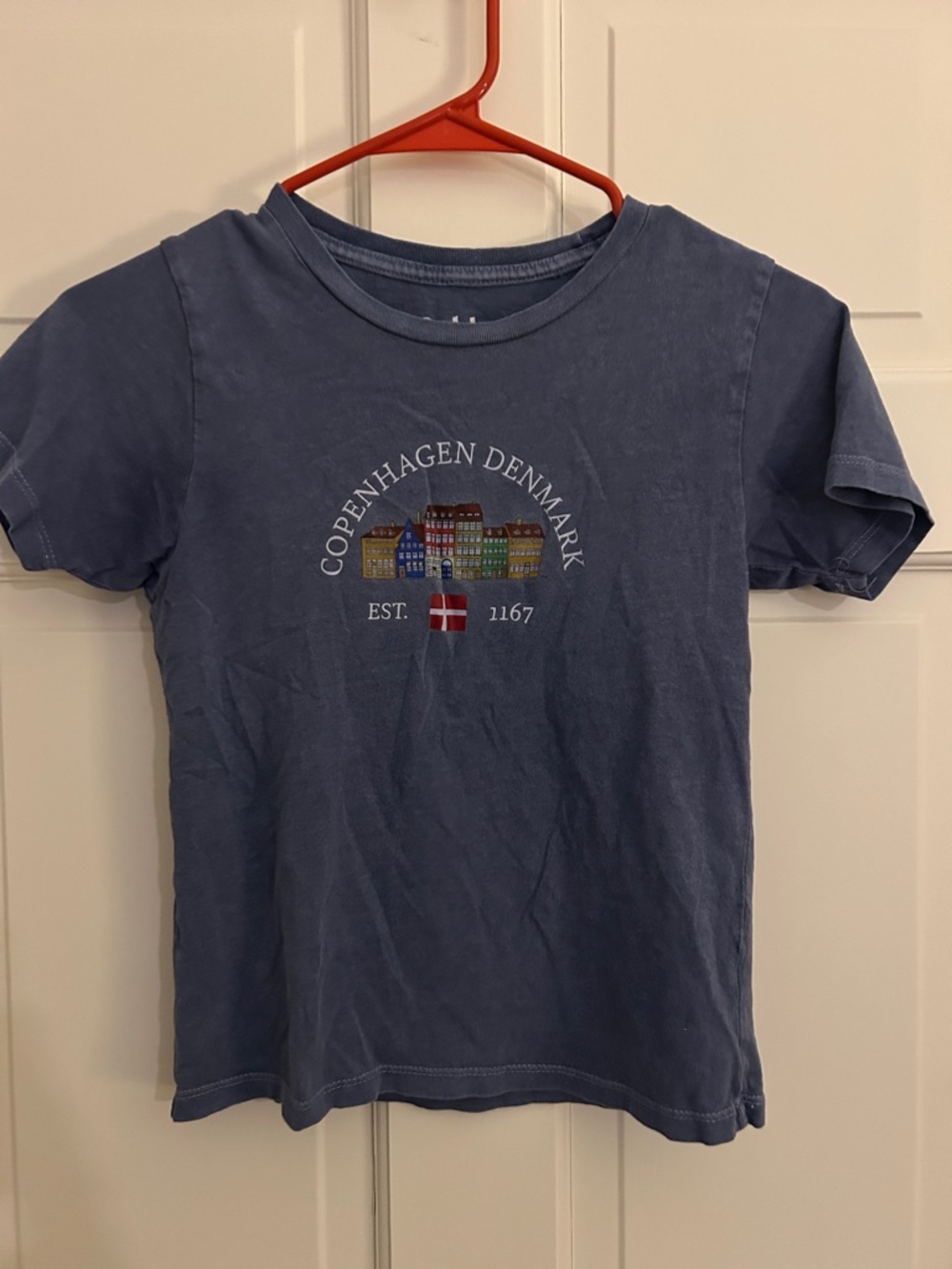 Copenhagen Denmark Graphic Kids T-Shirt - Blue